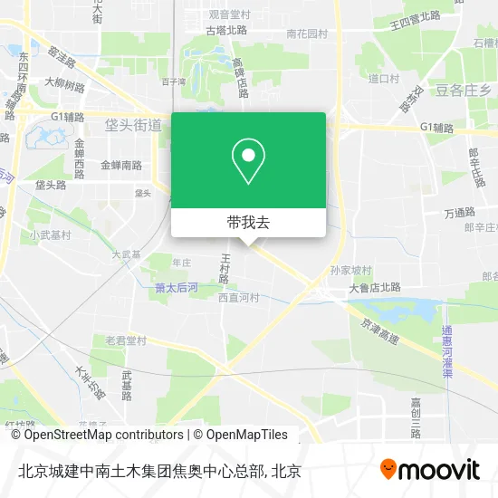 北京城建中南土木集团焦奥中心总部地图