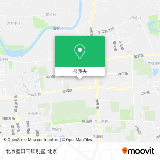 北京蓝田玉烟别墅地图