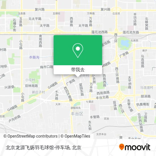 北京龙源飞扬羽毛球馆-停车场地图
