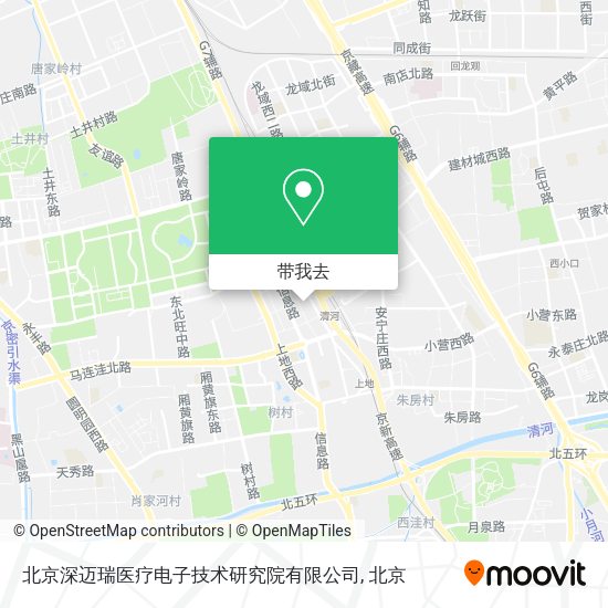 北京深迈瑞医疗电子技术研究院有限公司地图