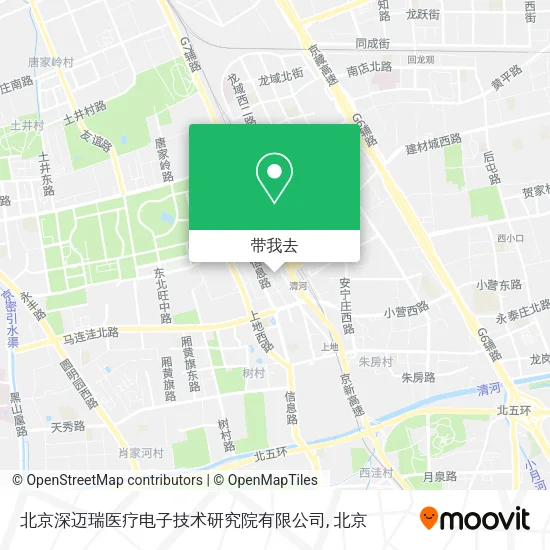 北京深迈瑞医疗电子技术研究院有限公司地图