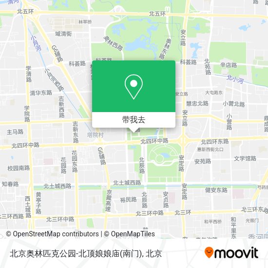 北京奥林匹克公园-北顶娘娘庙(南门)地图