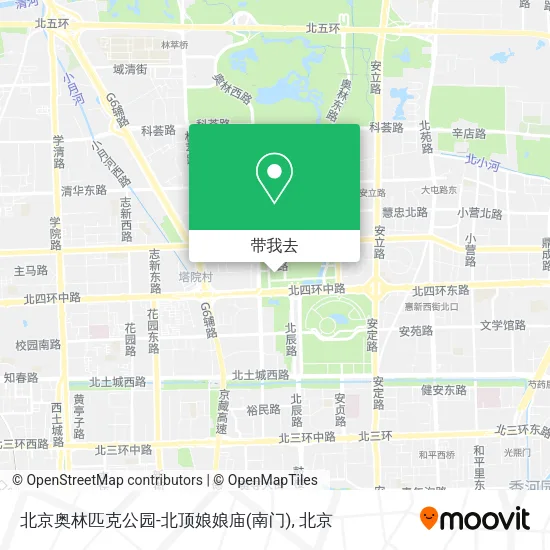 北京奥林匹克公园-北顶娘娘庙(南门)地图