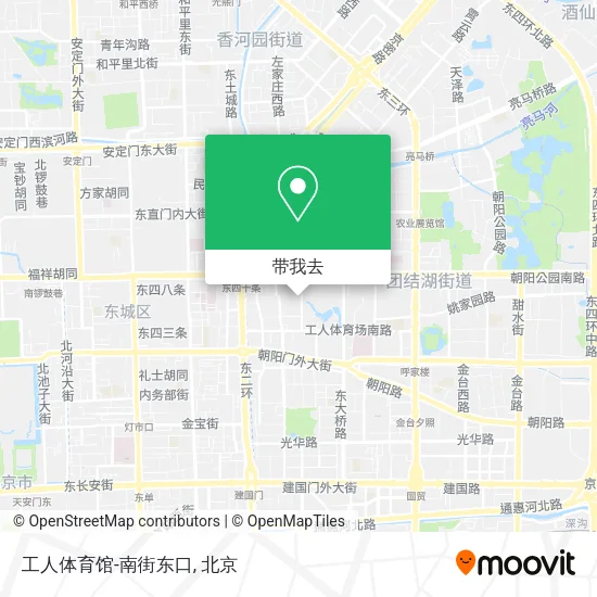 工人体育馆-南街东口地图