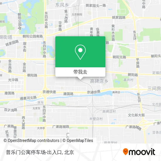 普乐门公寓停车场-出入口地图