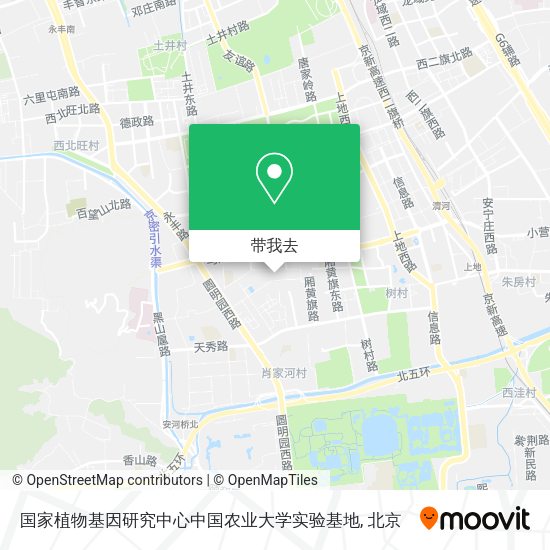 国家植物基因研究中心中国农业大学实验基地地图