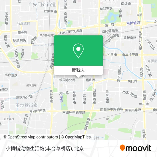 小拇指宠物生活馆(丰台草桥店)地图