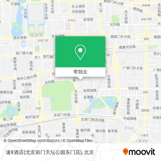 速8酒店(北京前门天坛公园东门店)地图