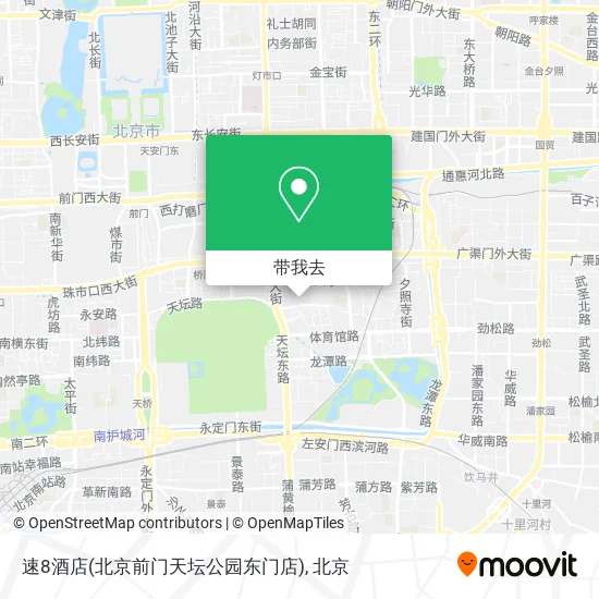 速8酒店(北京前门天坛公园东门店)地图