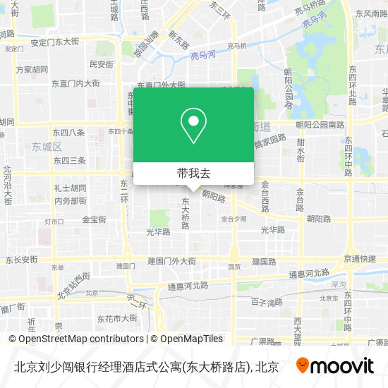北京刘少闯银行经理酒店式公寓(东大桥路店)地图