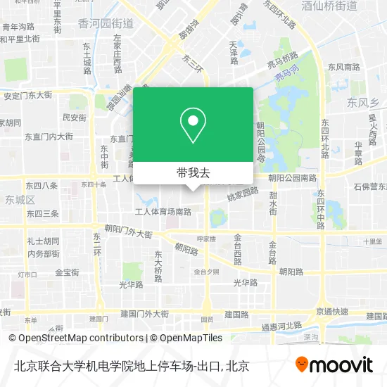 北京联合大学机电学院地上停车场-出口地图