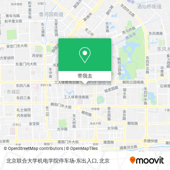 北京联合大学机电学院停车场-东出入口地图