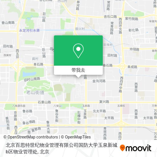 北京百思特世纪物业管理有限公司国防大学玉泉新城b区物业管理处地图