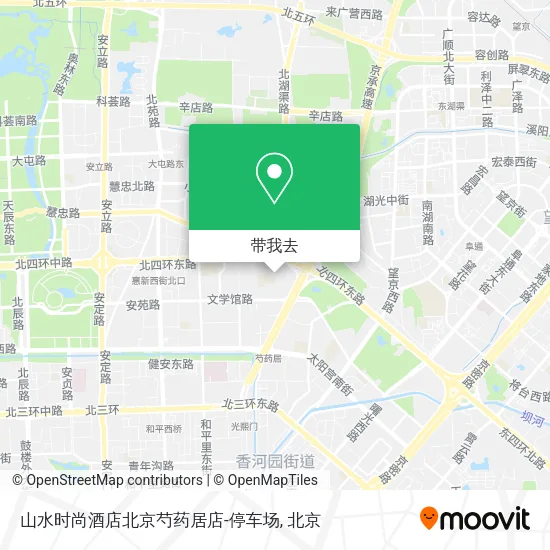 山水时尚酒店北京芍药居店-停车场地图