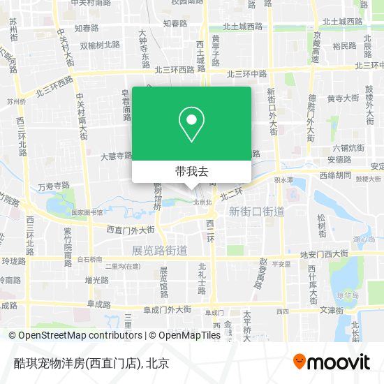 酷琪宠物洋房(西直门店)地图