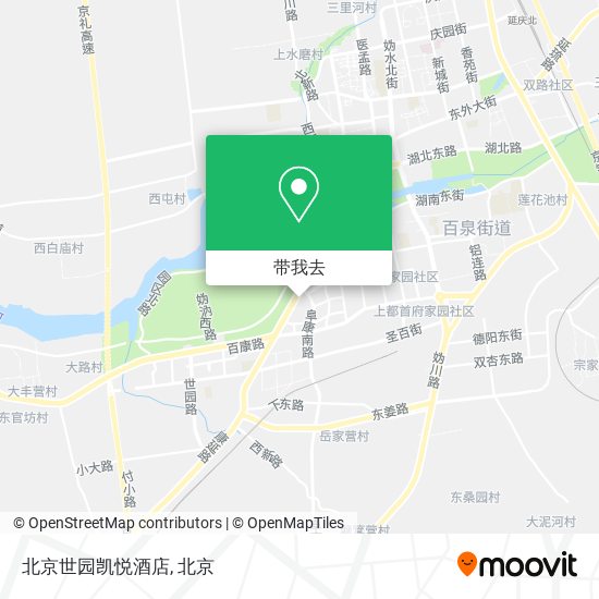 北京世园凯悦酒店地图