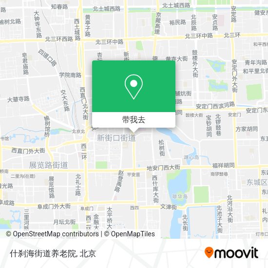 什刹海街道养老院地图