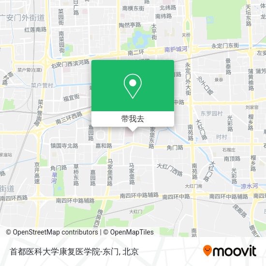 首都医科大学康复医学院-东门地图