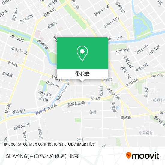 SHAYING(百尚马驹桥镇店)地图