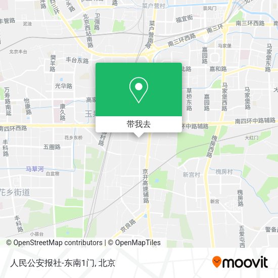 人民公安报社-东南1门地图