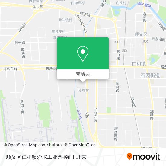 顺义区仁和镇沙坨工业园-南门地图