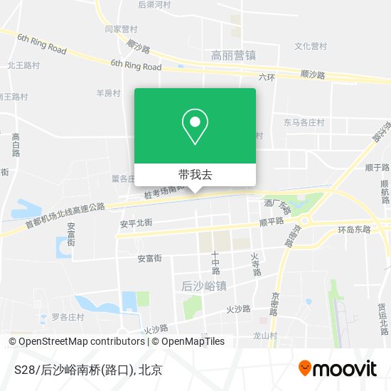 S28/后沙峪南桥(路口)地图
