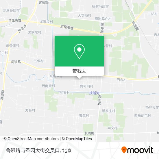 鲁班路与圣园大街交叉口地图