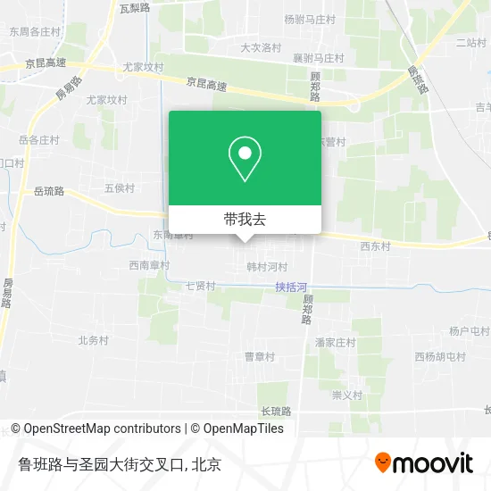 鲁班路与圣园大街交叉口地图