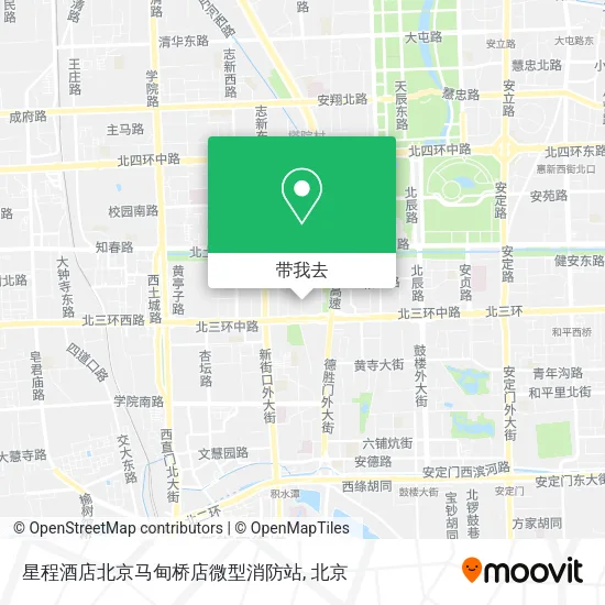 星程酒店北京马甸桥店微型消防站地图