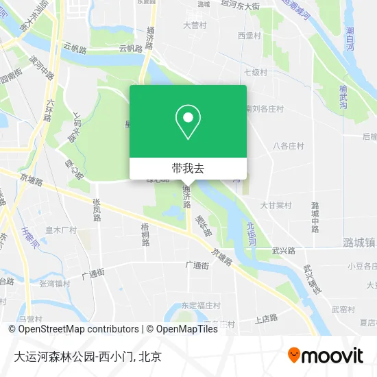 大运河森林公园-西小门地图