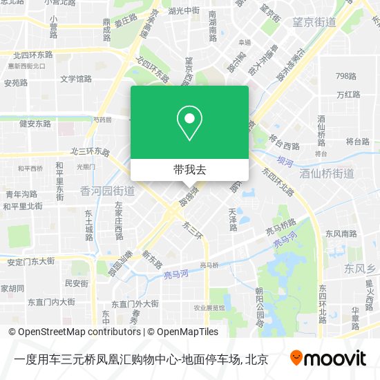 一度用车三元桥凤凰汇购物中心-地面停车场地图