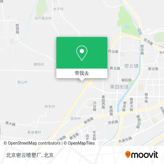 北京密云喷塑厂地图
