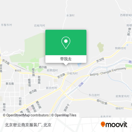 北京密云燕京服装厂地图