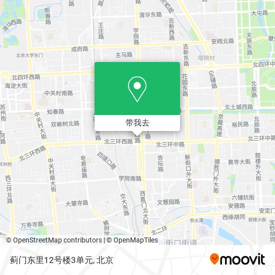 蓟门东里12号楼3单元地图
