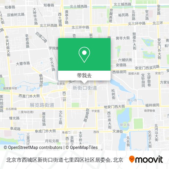 北京市西城区新街口街道七里四区社区居委会地图