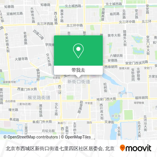 北京市西城区新街口街道七里四区社区居委会地图