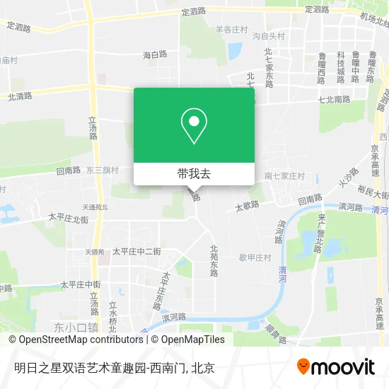 明日之星双语艺术童趣园-西南门地图