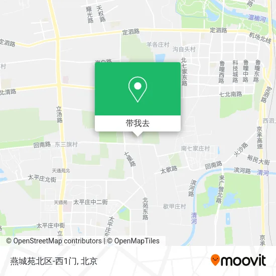 燕城苑北区-西1门地图