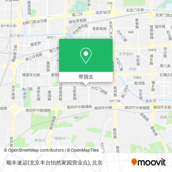顺丰速运(北京丰台怡然家园营业点)地图
