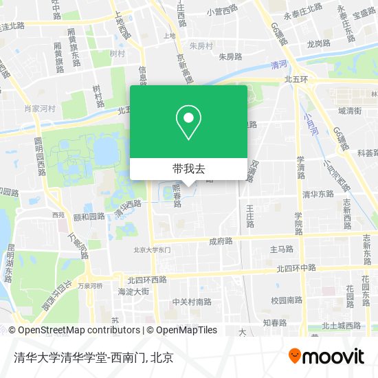 清华大学清华学堂-西南门地图