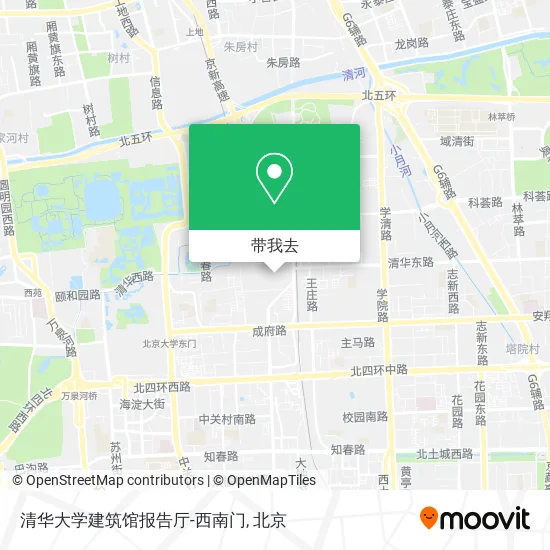 清华大学建筑馆报告厅-西南门地图