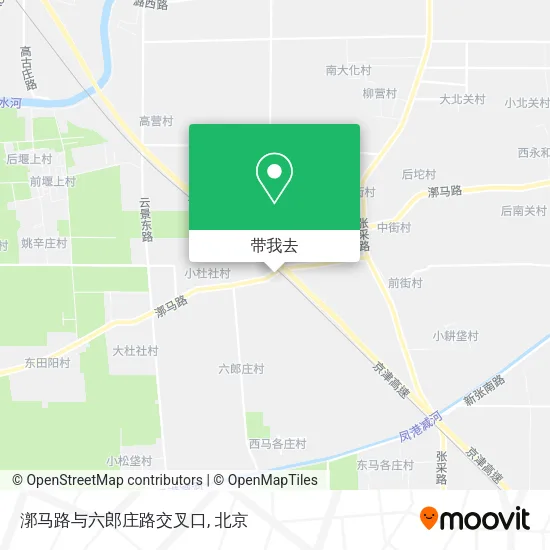 漷马路与六郎庄路交叉口地图