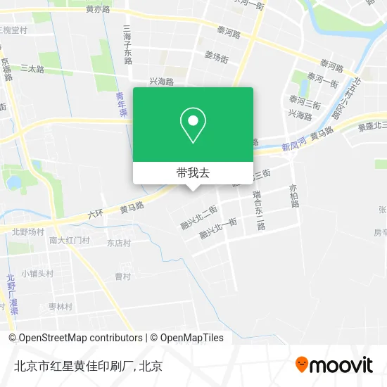 北京市红星黄佳印刷厂地图