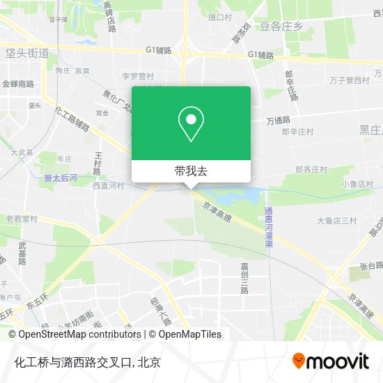 化工桥与潞西路交叉口地图