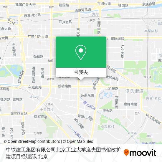 中铁建工集团有限公司北京工业大学逸夫图书馆改扩建项目经理部地图
