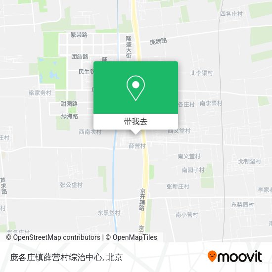 庞各庄镇薛营村综治中心地图