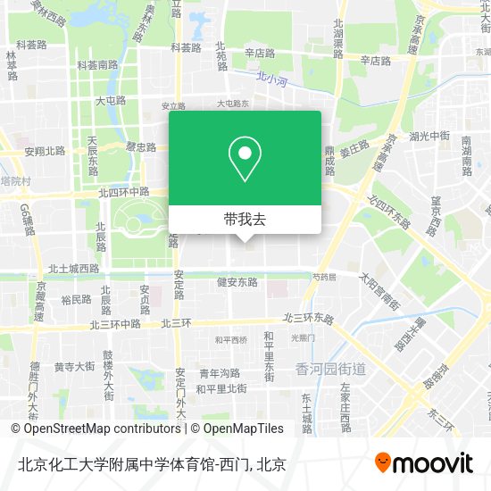 北京化工大学附属中学体育馆-西门地图