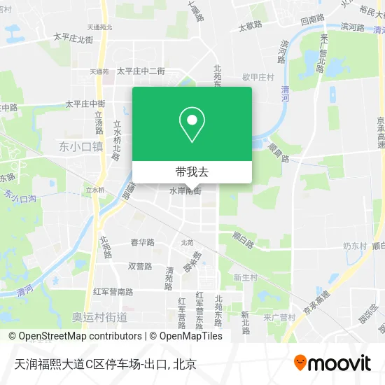 天润福熙大道C区停车场-出口地图