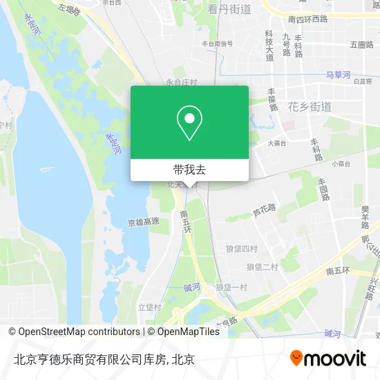 北京亨德乐商贸有限公司库房地图