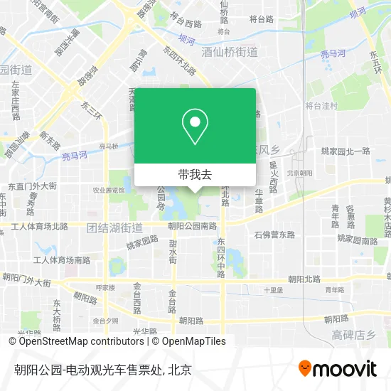 朝阳公园-电动观光车售票处地图